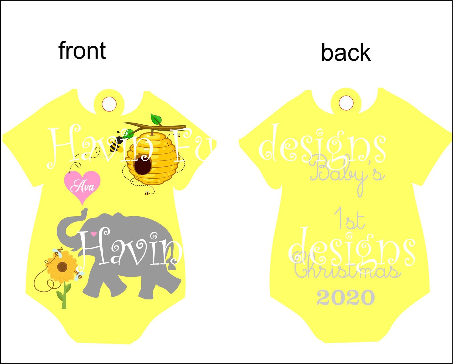 Download Babys first christmas svg ornament elephant themed babys ...