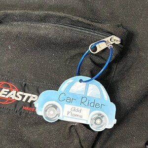 Editable School Bus/car Rider Bag Tags: Back to School Digital Download ...