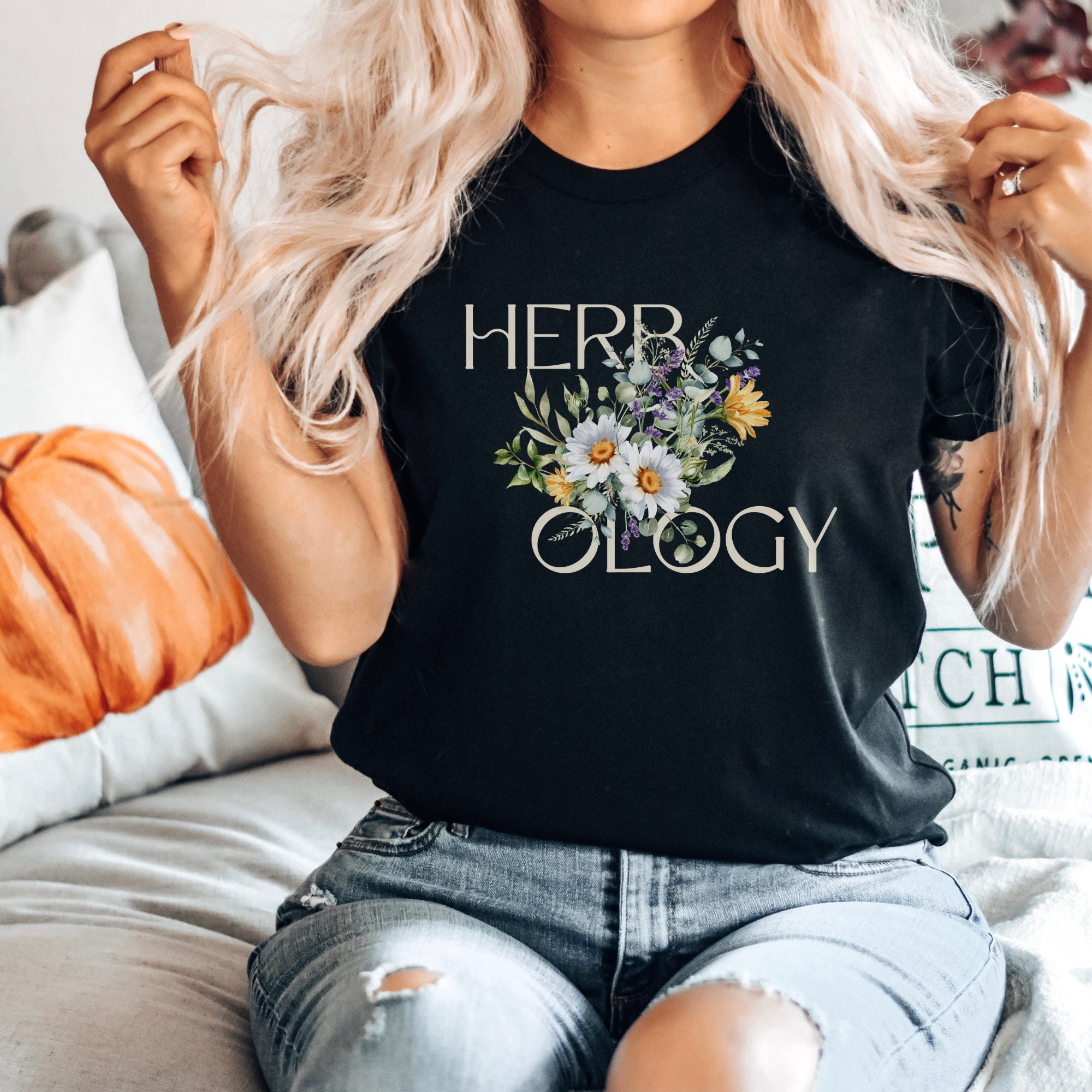 Botany Oversized TShirt Mandrake Herbal Tee Boho Witchy 