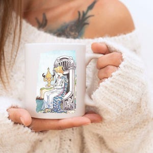 Canecas de Tarô, Rainha de Ouros, Rainha de Copas, Rainha de Espadas ou Rainha de Paus Copo de Bebida Místico de Bruxa Presente 11oz, 15oz Rider Waite