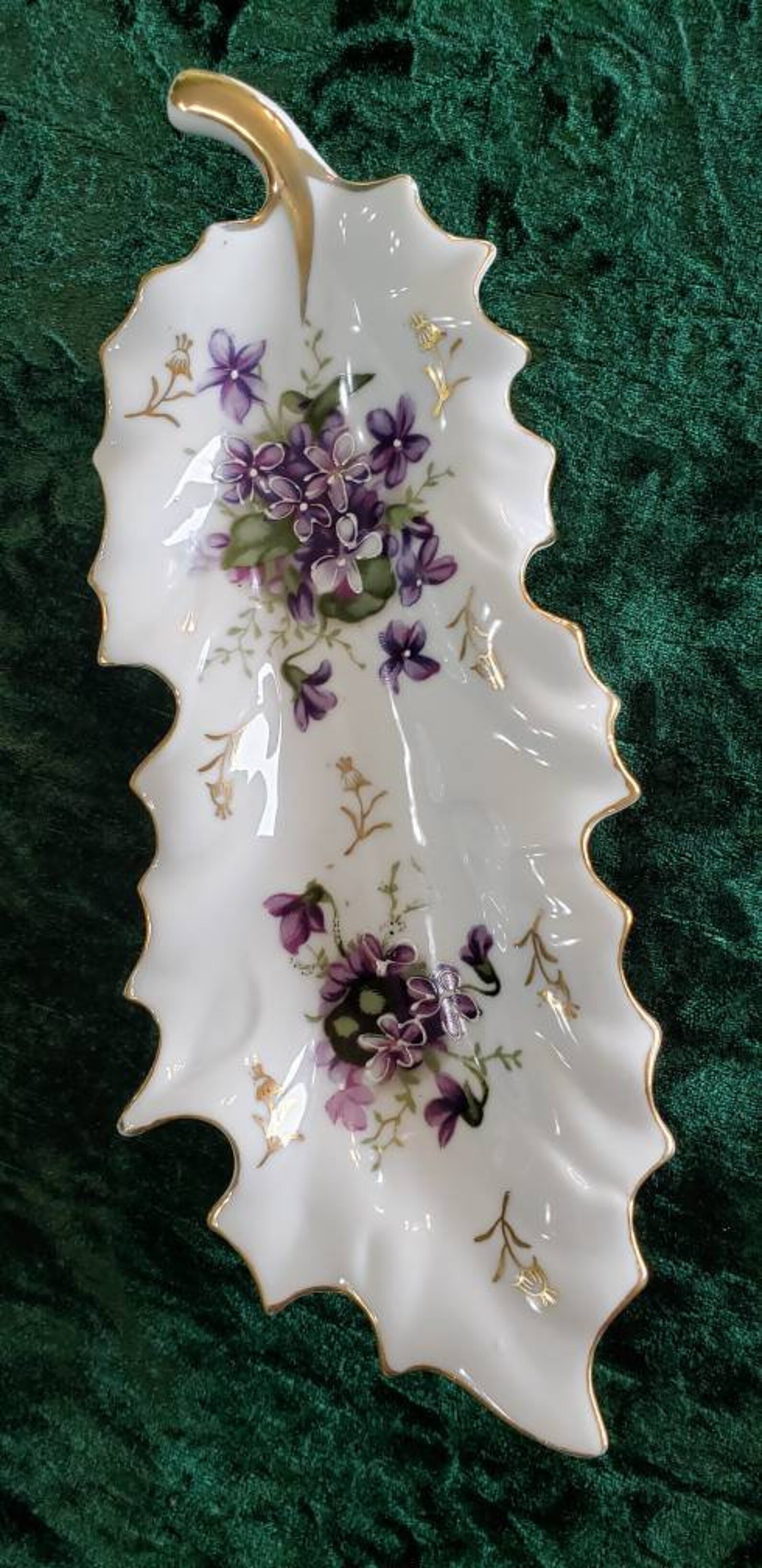 Vintage Leaf Shape Dish by ARNART CREATION Japanporcelain Etsy