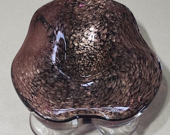 Mid Century Murano Copper Aventurine Dish Ashtray Oblong Copper‎ Sparkle Mid Century‎ Murano Copper Aventurine Dish Ashtray Oblong  main image 4