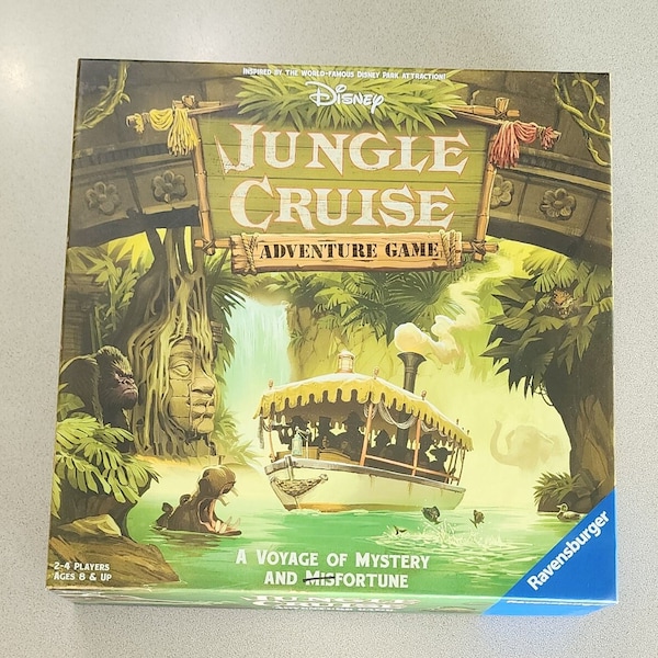 New DISNEY Jungle Cruise Adventure Cruise Game by Ravensburger. Game pieces unopened, box is excellent, great family gift.