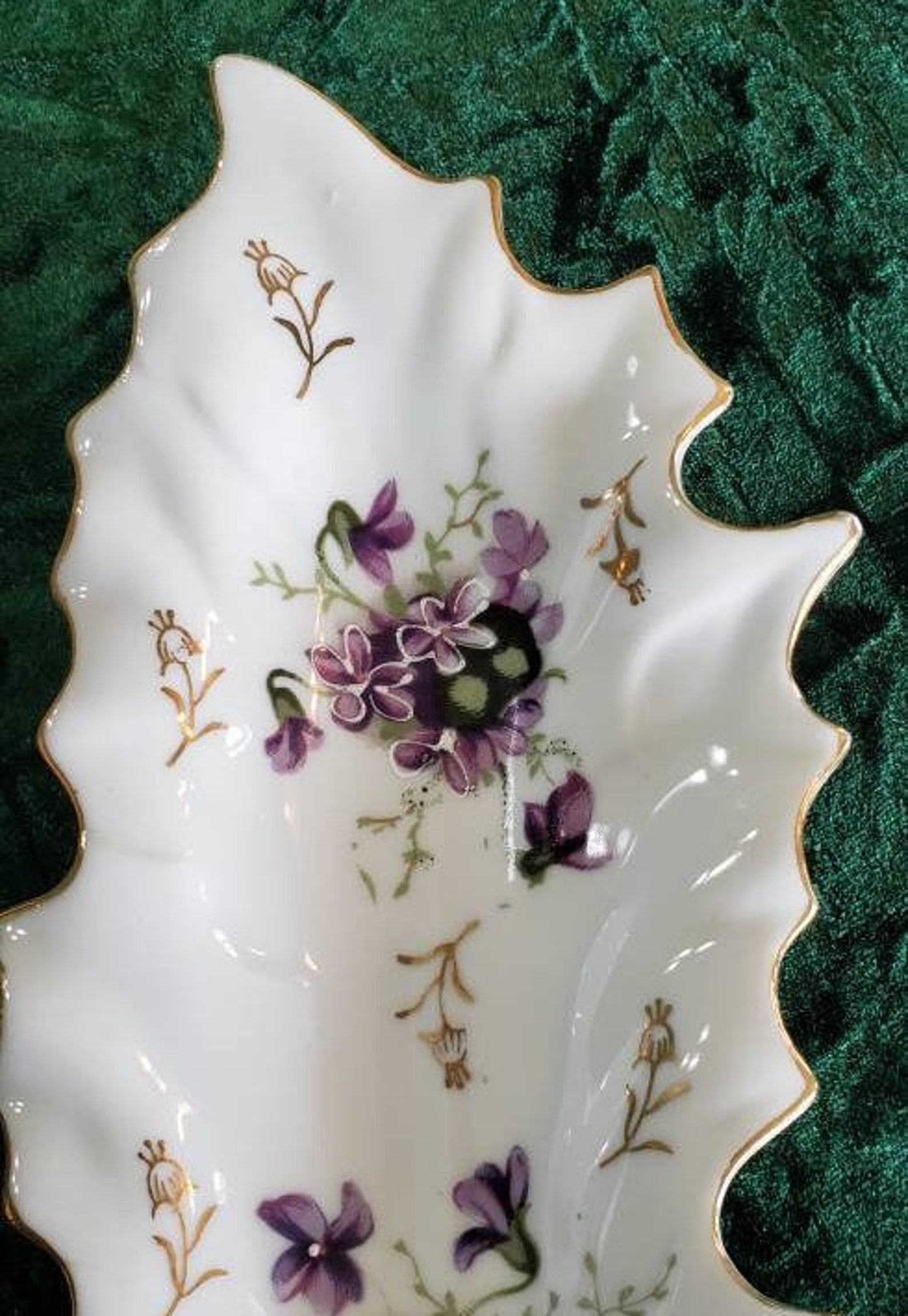 Vintage Leaf Shape Dish by ARNART CREATION Japanporcelain Etsy