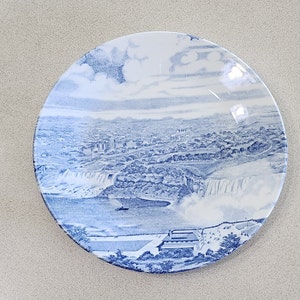 vintage Niagara Falls Blue par J & G Meakin England Vaisselle de 7 pouces de diamètre assiette pour salade, pain, dessert ou affichage.