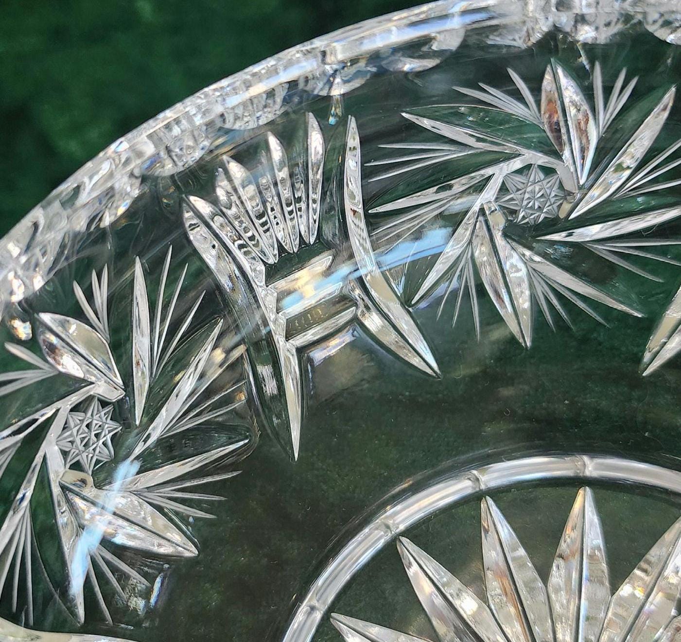Vintage IRENA Made in POLAND Lead Crystal Cut Small Bowl With