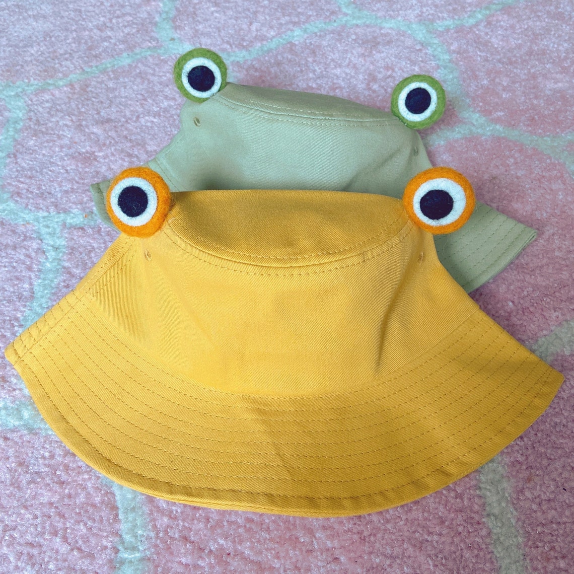 Frog Bucket Hat Green Bucket Hat Hat for Spring Bucket Hat Etsy