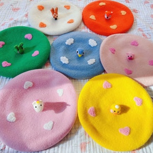 Animal Hat, Beret Hat, French Beret, Wool Beret, Tam Hat, Beret for Girl, Beret for Women, Beret for Baby, Beret for Kids