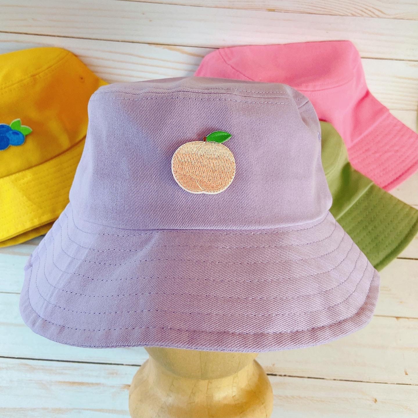 Fruit Bucket Hat Embroidery Design Bucket Hat Peach Hat Etsy