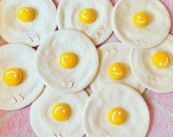 Egg Beret with Matching Earrings, Easter gifts for kids, French Beret, Wool Beret, Tam, Beret Girl, Beret for Women