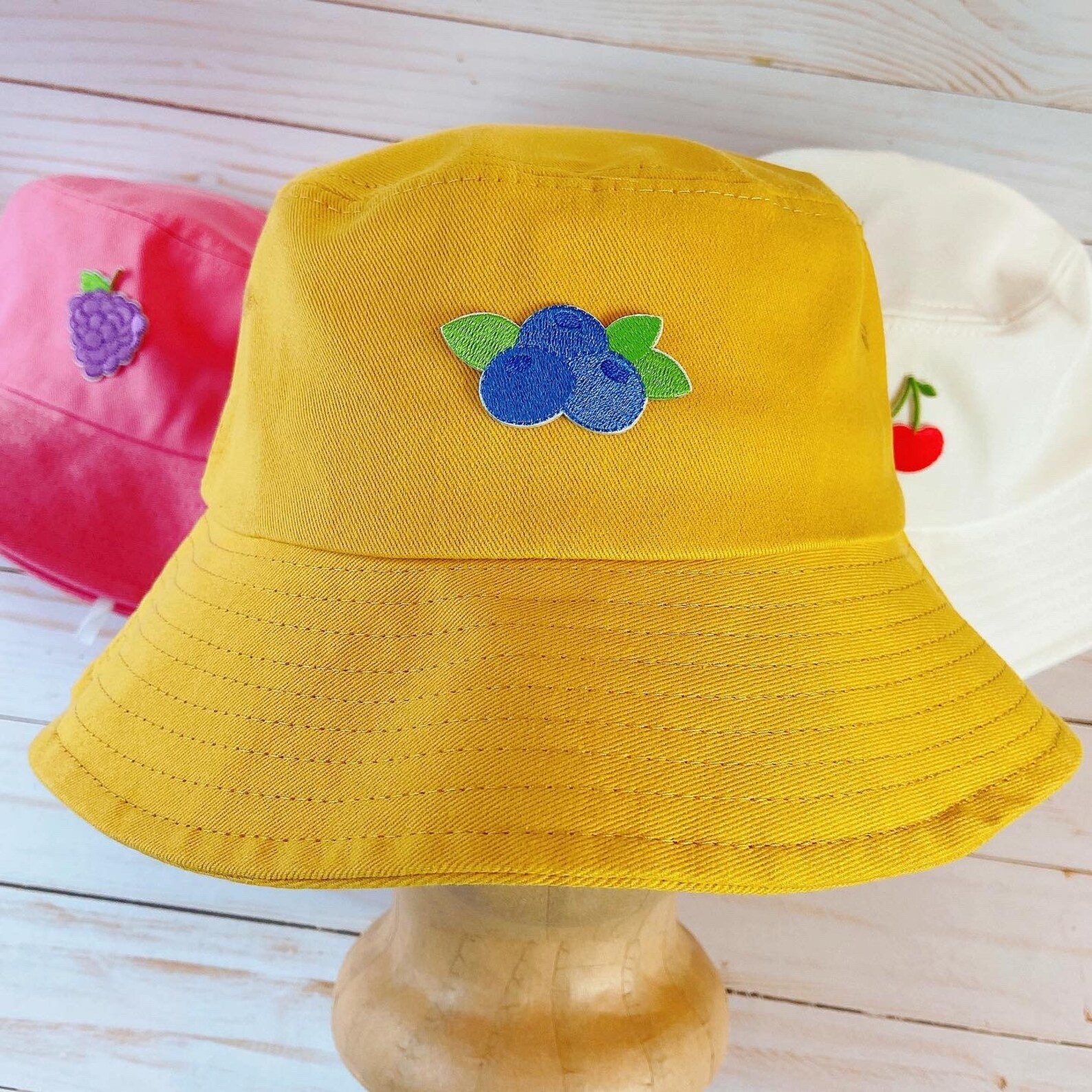 Fruit Bucket Hat Embroidery Design Bucket Hat Peach Hat Etsy