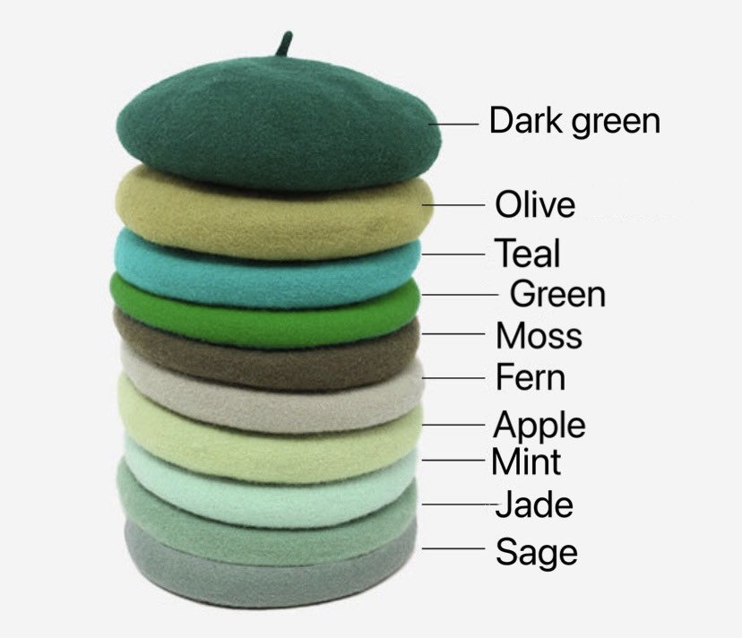 Green Beret Hat Beret Hat French Beret Wool Beret Tam Hat Etsy