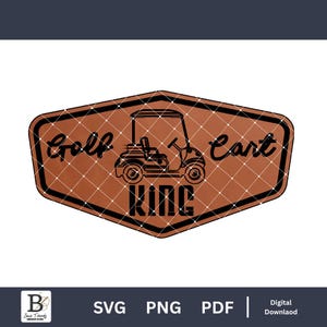 golf hat patch svg, svg for dads who golf, fathers day gift for him, golf svg for men, birthday gift for golfer, golf cart king design