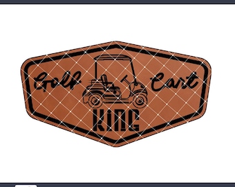 golf hat patch svg, svg for dads who golf, fathers day gift for him, golf svg for men, birthday gift for golfer, golf cart king design
