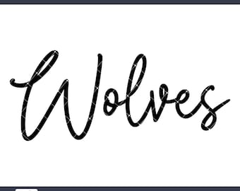 Wolves Mascot Font SVG – Bold Team Spirit Design Cut File & Sublimation | PNG PDF Included