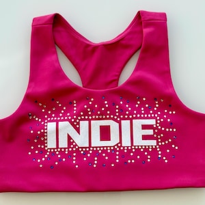 Custom Sports Bra, Cheer Sports Bra, Name Cheer Shirt, Cheerleading Gift, Cheer Team Gift, Cheerleading Bra, Cheer Bra, Cheerleading Top