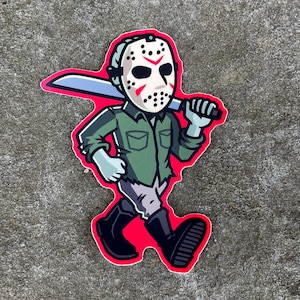 Jason Voorhees Friday the 13th mascot sticker