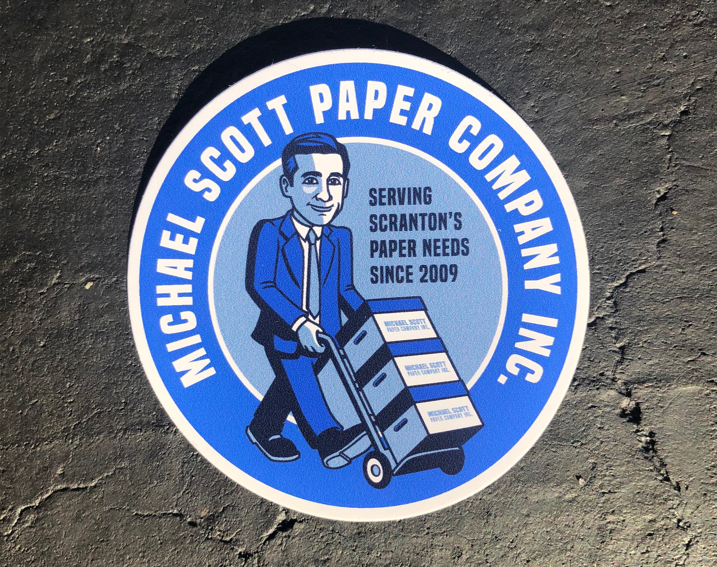  Black Dunder Mifflin Paper Company Logo Sticker (The Office  Funny tv Show) : Sports & Outdoors
