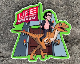Jurassic Park Malcolm Dinosaur Sticker