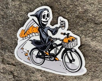 Halloween Grim Reaper Fall Sticker