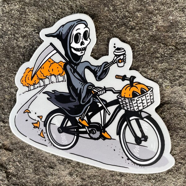 Halloween Grim Reaper Fall Sticker