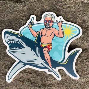 Autocollant Flavortown Shark Guy Fieri