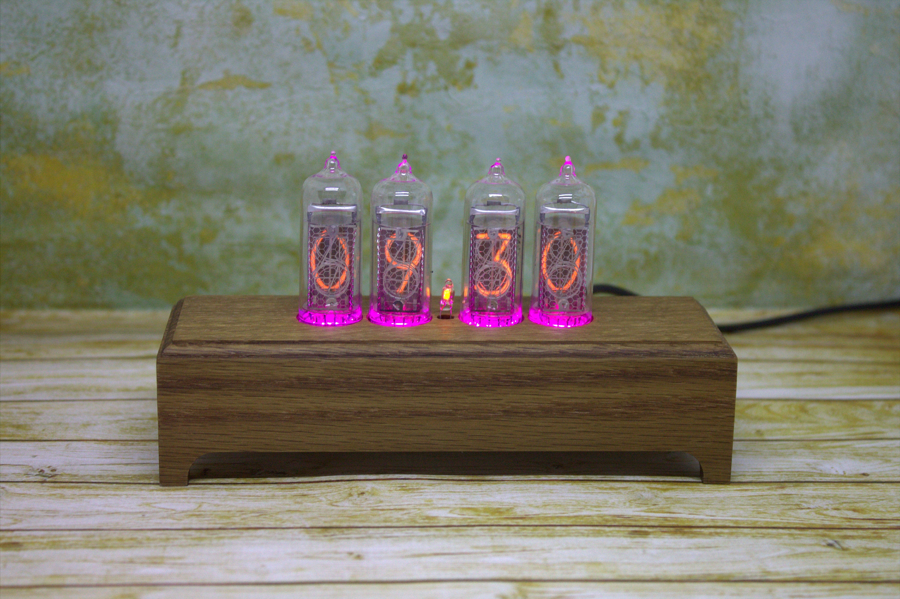 Nixie Tubes Clock/table Digital Clock/ 4 х IN14/ Woden Case Etsy UK