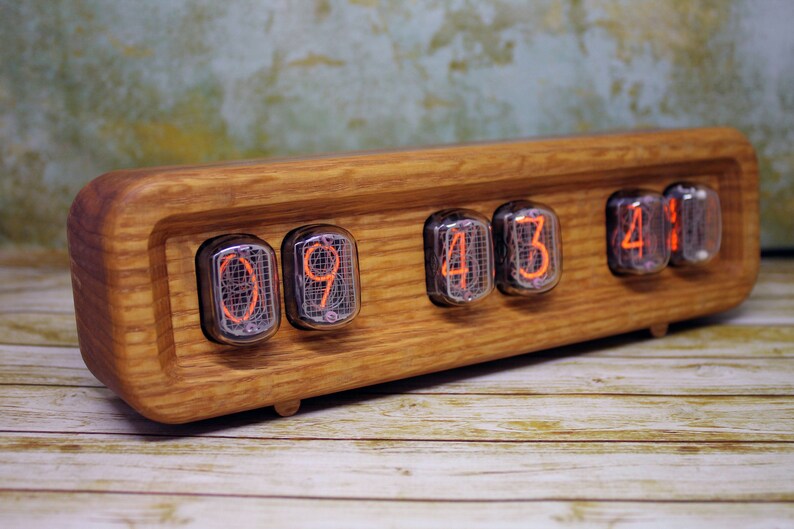 Nixie Tube Clock IN12/ Woden Case/ Table Digital Clock Etsy
