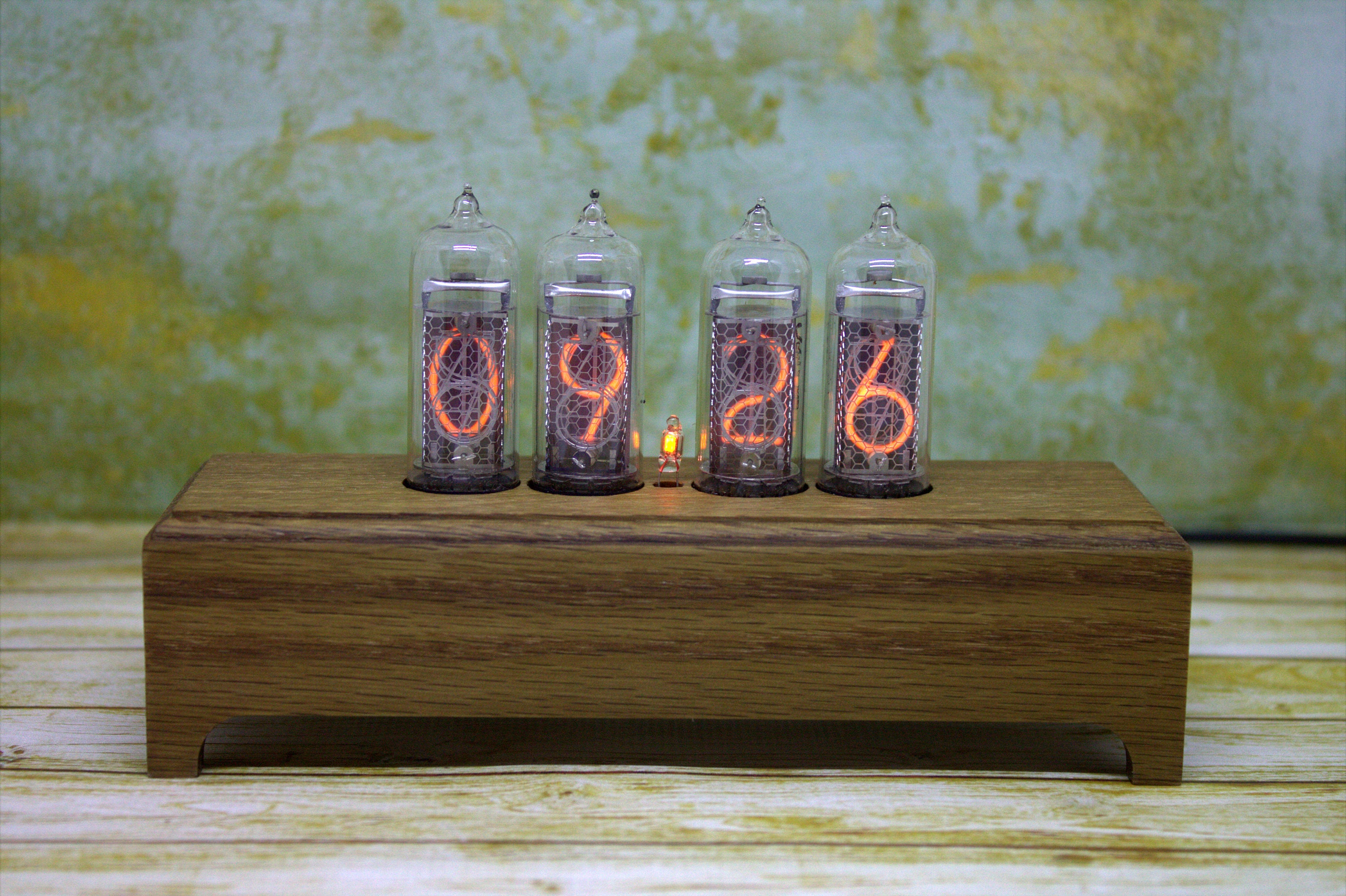 Nixie Tubes Clock/table Digital Clock/ 4 х IN14/ Woden Case Etsy UK