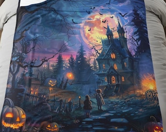 Halloween Blanket: Soft Plush Fall Throw - Cozy Spooky Decor
