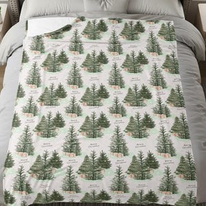 Personalized Christmas Blanket Velveteen or Sherpa Throw, Cozy Holiday Decor Gift, Winter Cover for Seasonal Comfort by HarborIslandDecor