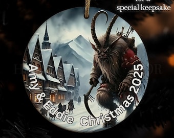 Décoration personnalisée Krampus - Souvenir de Noël gothique, décoration Dark Fantasy