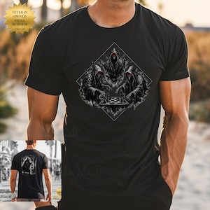 Dark Wizard Shirt, Gothic Mage T-Shirt, Fantasy Spellcaster Tee, Sorcerer Graphic Shirt for Men, Bella Canvas Wizard Gift