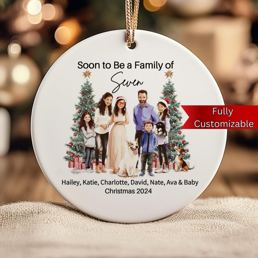 Soon to Be Family of Christmas Ornament, Pregnancy Custom Family ...