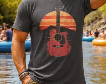 Vintage Guitar Shirt, Retro Musician Tee, Comfort Colors 1717