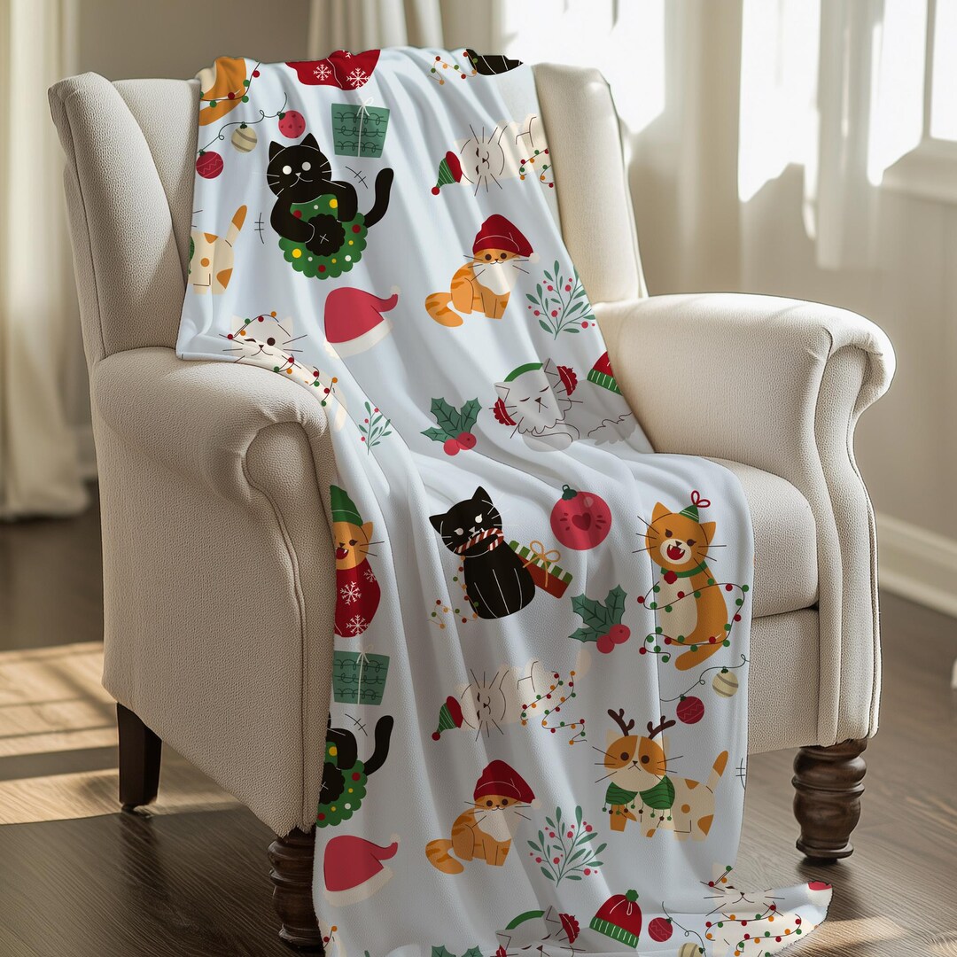 Christmas Cats Quilted Blanket NCU0TL1688