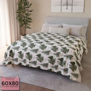 Koc z polaru Sherpa, przytulny świąteczny wystrój, ciepły prezent na zimę od HarborIslandDecor