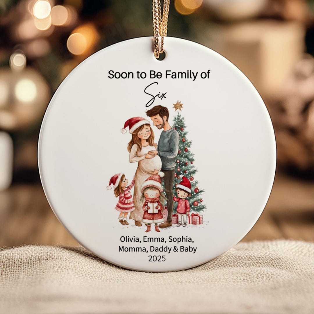 Soon to Be Family of Christmas Ornament, Pregnancy Custom Family ...