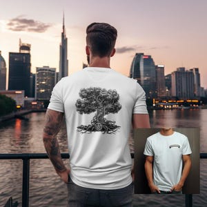 Steampunk Gear Tree T-Shirt, Edgy Graphic Tee image 2