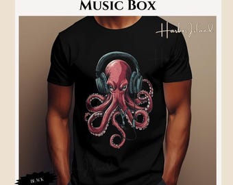 HarborIslandDecor: Octopus Shirt | Squid Graphic T Shirt for Men and Women - Ocean Gift for Him Her Holiday | Music Lovers - Octopus Homme