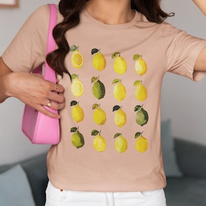 Citrus Lemon Summer Lemon Shirt Fruit Shirt for Garden and Plant Lover Gifts Spring Shirts for Women Vacation Shirts by Harbor Island Decor