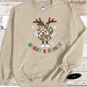 Wesoła i jasna bluza, świąteczna bluza, świąteczna bluza, modna świąteczna koszulka dla kobiet, firmy Harbor Island Decor