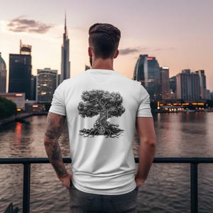 Steampunk Gear Tree T-Shirt, Edgy Graphic Tee image 5
