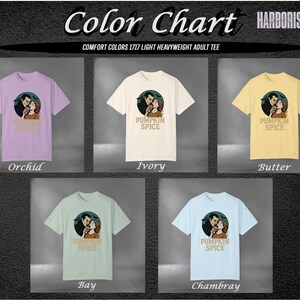 Pumpkin Spice Vampire Comfort Colors Tee, Spooky Halloween Graphic T-Shirt, Fall Coffee Lover Gift, Retro Autumn Aesthetic, Spooky Era Top image 7
