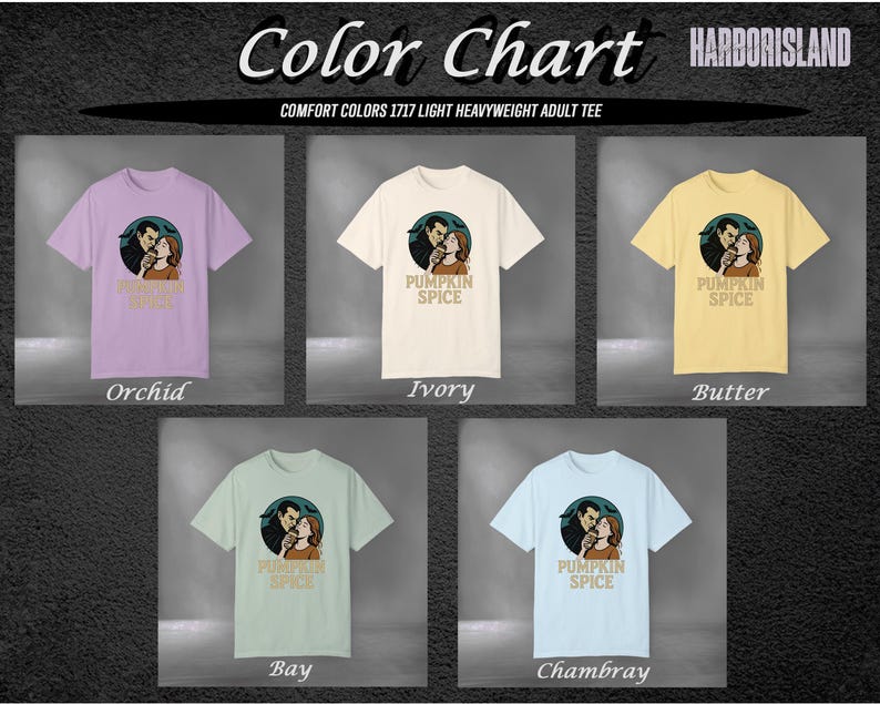 Pumpkin Spice Vampire Comfort Colors Tee, Spooky Halloween Graphic T-Shirt, Fall Coffee Lover Gift, Retro Autumn Aesthetic, Spooky Era Top image 7