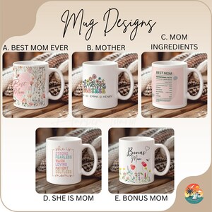 Five to choose from 20oz ceramic coffee/tea mugs to for mom to celebrate her birthday, mothers day, Christmas present.