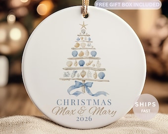 Coastal Christmas Ornament: Personalized Nautical Ceramic Beach Keepsake 2026