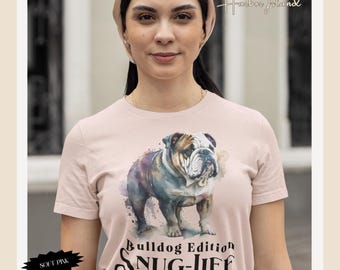 Bulldog Mom Shirt, English Bulldog Portrait Tee (XS-XXL)