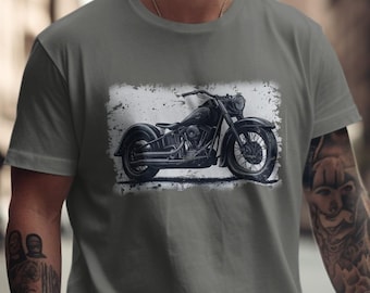 Vintage Motorcycle Shirt: Classic Graphic, Soft Cotton Tee