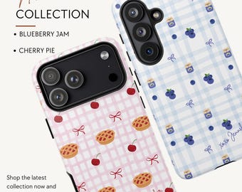 Summer Berries Glossy Phone Case - Cherry Pie Cottagecore Cover- Personalized Tech Accessory